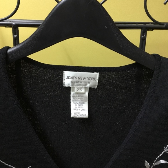 Jones New York T-Shirt Size 2X Black - Picture 2 of 5